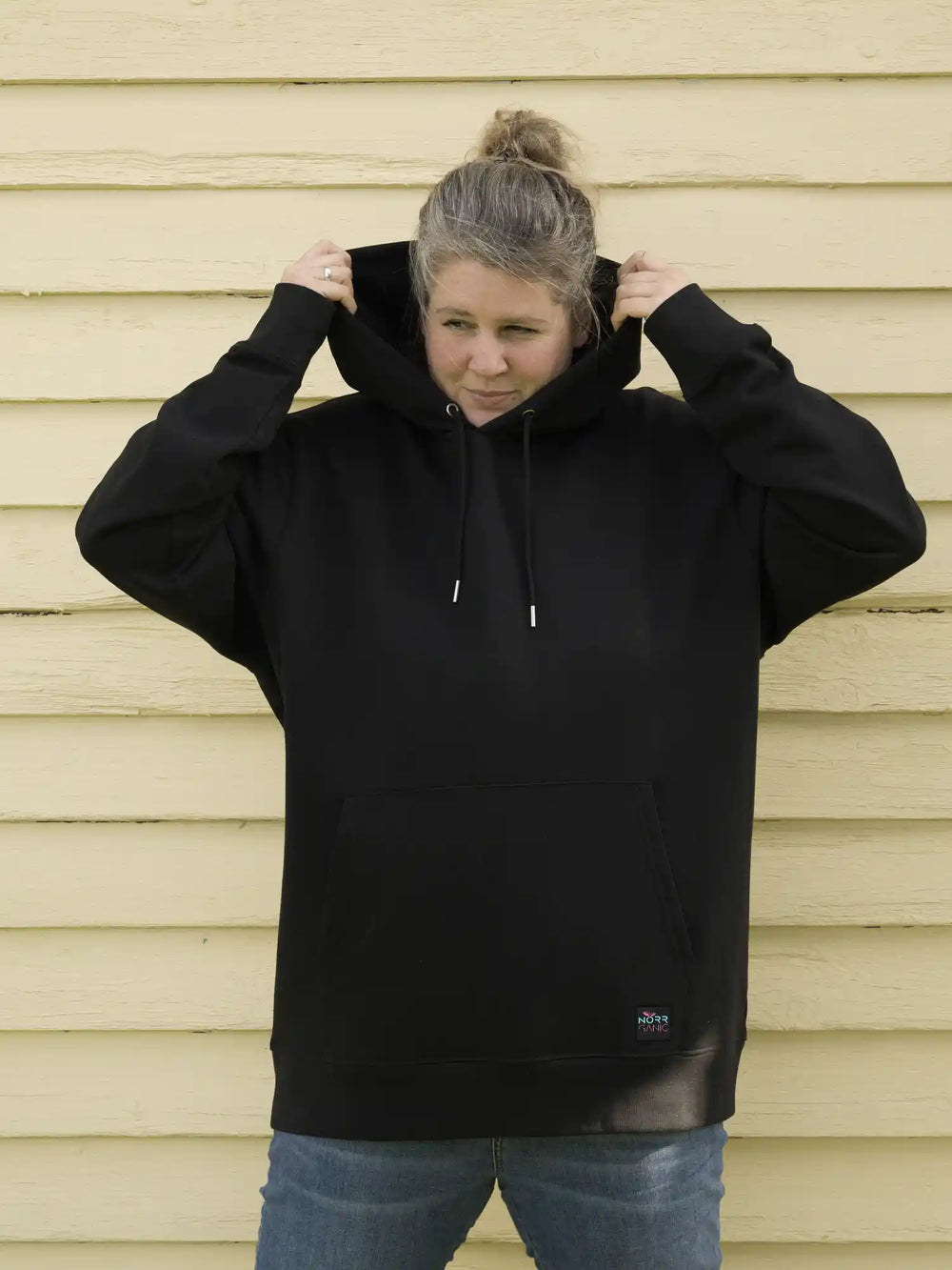 Pure black hoodie discount